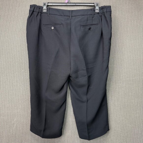 Talbots Woman Plus Size 18WP Black Capri Dress Pants Straight Leg Mid Rise - Picture 2 of 10